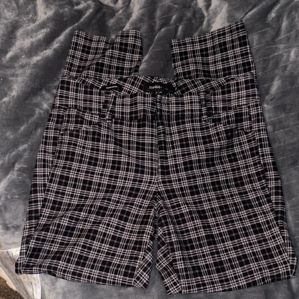 Studio by Torrid Monochrome Plaid Trousers - Straight - Picture 5 of 11